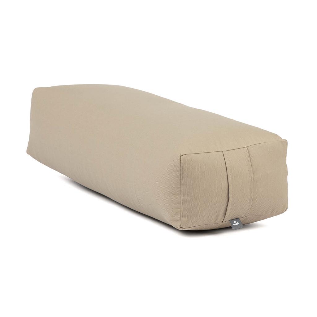 NIEUW - Bodhi Yoga Bolster ECO rechthoekig - Taupe, Sport en Fitness, Yoga en Pilates, Ophalen of Verzenden, Nieuw, Yoga-accessoire