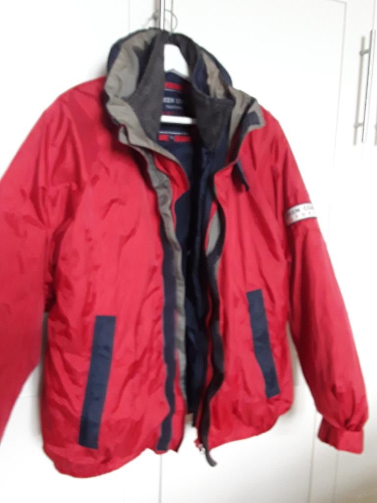 Rode jas van Green Coast, Ophalen, Maat 48/50 (M), Green Coast, Gedragen