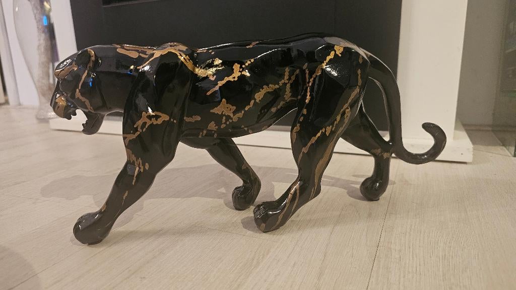 Jachtluipaard Zwart/Brons! 33 CM! NIEUW!, Verzamelen, Beelden en Beeldjes, Ophalen of Verzenden, Nieuw, Overige typen