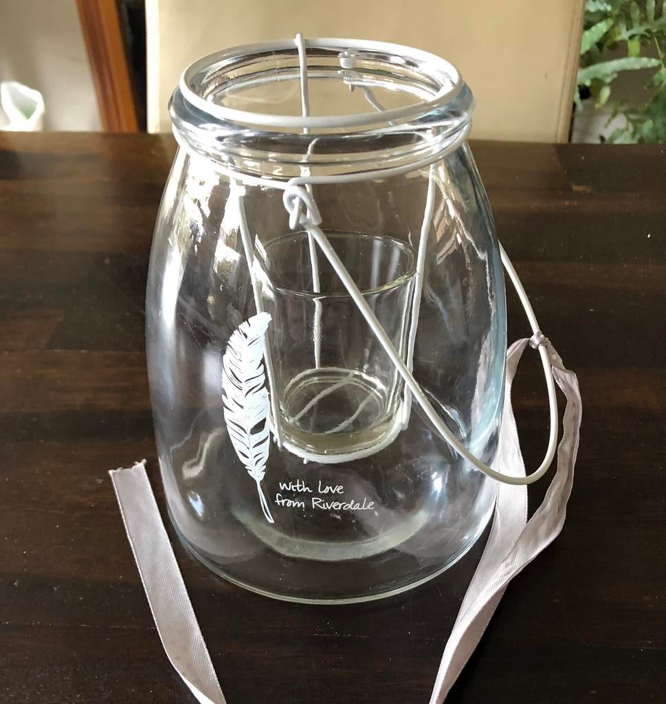 Nieuw Riverdale sfeerlicht van glas hoog 15,5 cm, Ophalen of Verzenden, Nieuw