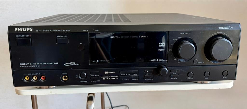 Philips FR995 Digitale AV Surround Receiver Matchline, Audio, Tv en Foto, Ophalen of Verzenden, Gebruikt, Overige systemen, 120 watt of meer