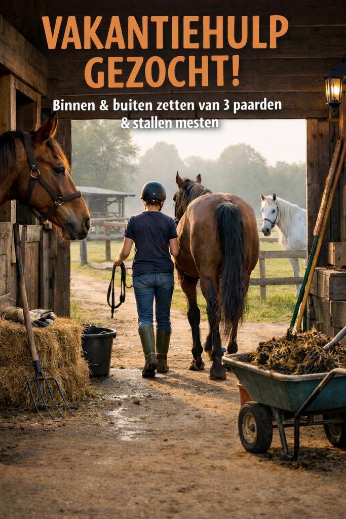 Vakantiehulp gezocht voor paarden, Diensten en Vakmensen