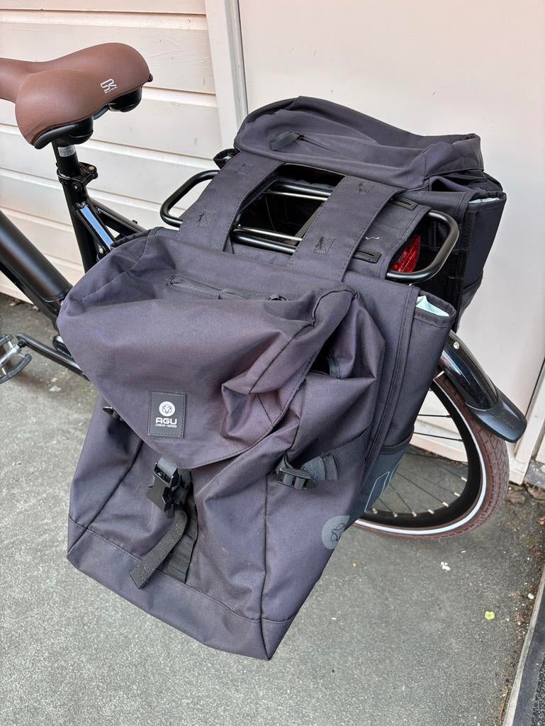 Agu dubbele fietstassen, Urban series, kleur grijs., Ophalen, Gebruikt