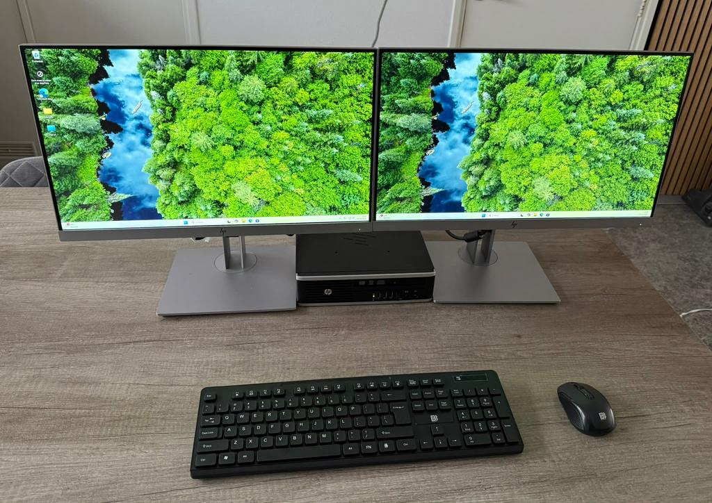 HP Compaq Elite 8300 i5 Werkstation 2x 21.5” HP Scherm, Computers en Software, Desktop Pc's, Ophalen, Zo goed als nieuw, SSD