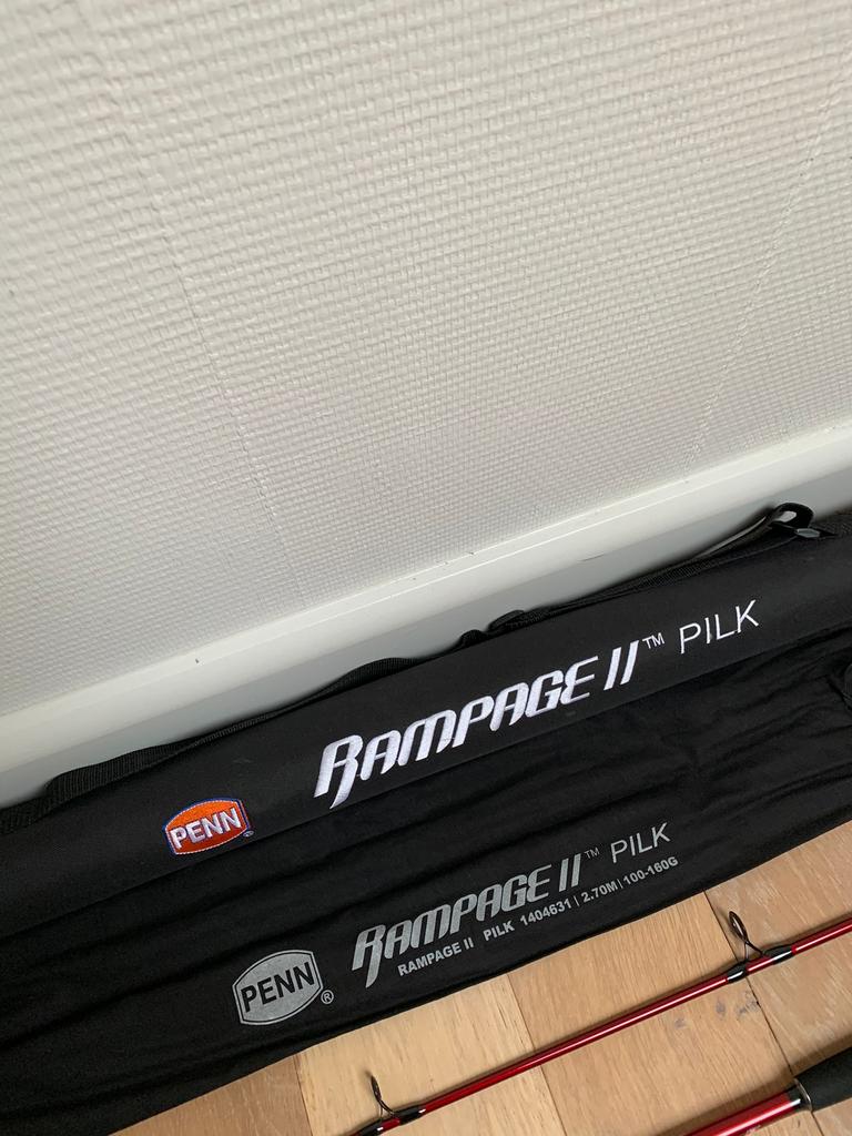 Nieuwe Penn Rampage II Pilk zeehengel, 2.70m & 100-160 gr, Werphengel, Nieuw, Ophalen of Verzenden, Penn
