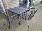Tuintafel Royal Garden 90 x 90 3 tuinstoelen, Ophalen, Overige materialen, Gebruikt, 3 zitplaatsen