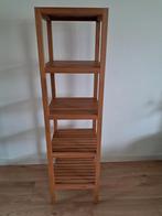 Hardhouten stelling/badkamermeubel 37x37x140 cm, Ophalen, Zo goed als nieuw