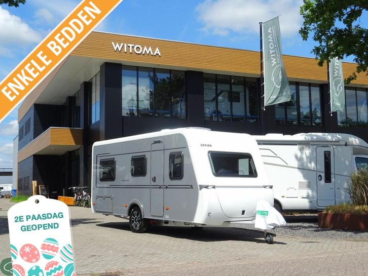 Eriba Novaline 442 Op show, Caravans en Kamperen, Caravans, Bedrijf, tot en met 2, 1000 - 1250 kg, Standaardzit, Eriba, 2 aparte bedden