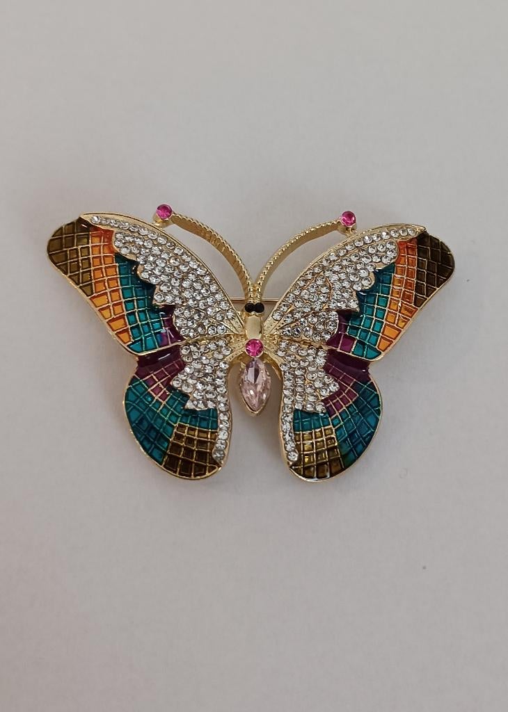 Vlinder broche, Overige materialen, 4 tot 7 cm, Overige kleuren, Nieuw