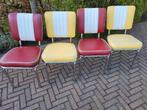 4 Amerikaanse Bel Air diner stoelen retro sixties fifties, Ophalen, Gebruikt, Overige kleuren, Vier