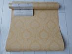 Zoffany 2 rollen behang Damask geel, Verzenden, 10 tot 25 m², Geel, Medaillon, klassiek, barok, damast