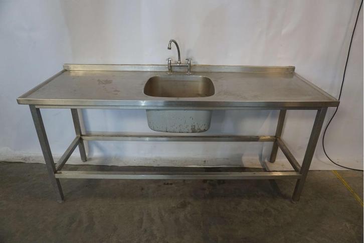 RVS horeca spoeltafel werktafel afvoertafel aanvoertafel, Zakelijke goederen, Horeca | Keukenapparatuur, RVS Meubilair, Gebruikt
