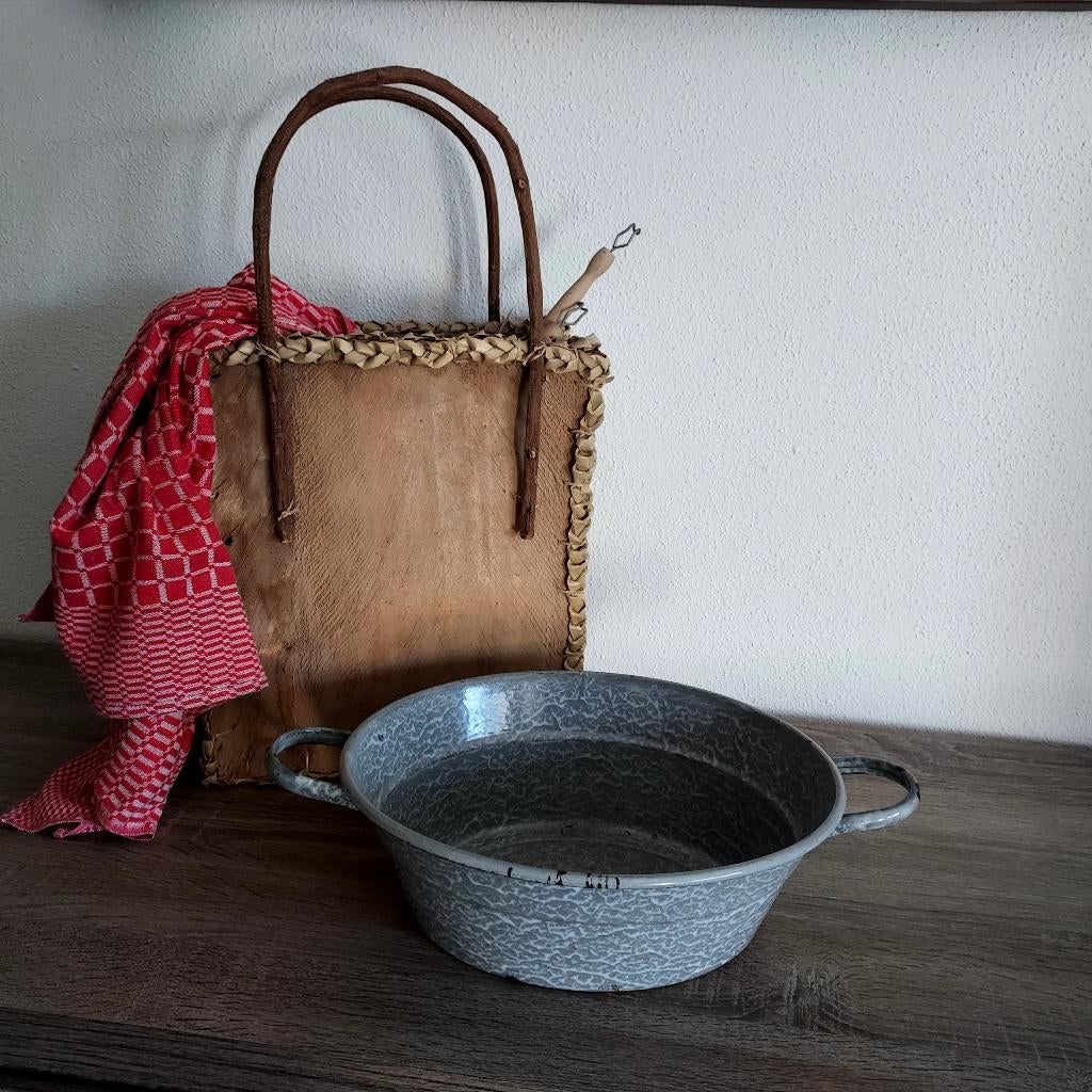 Emaille teil grijs gewolkt, Antiek en Kunst, Antiek | Emaille, Ophalen of Verzenden