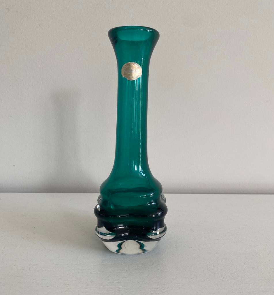Vintage vaas Magnor Glassverk in Noorwegen. Jaren 60, Ophalen of Verzenden