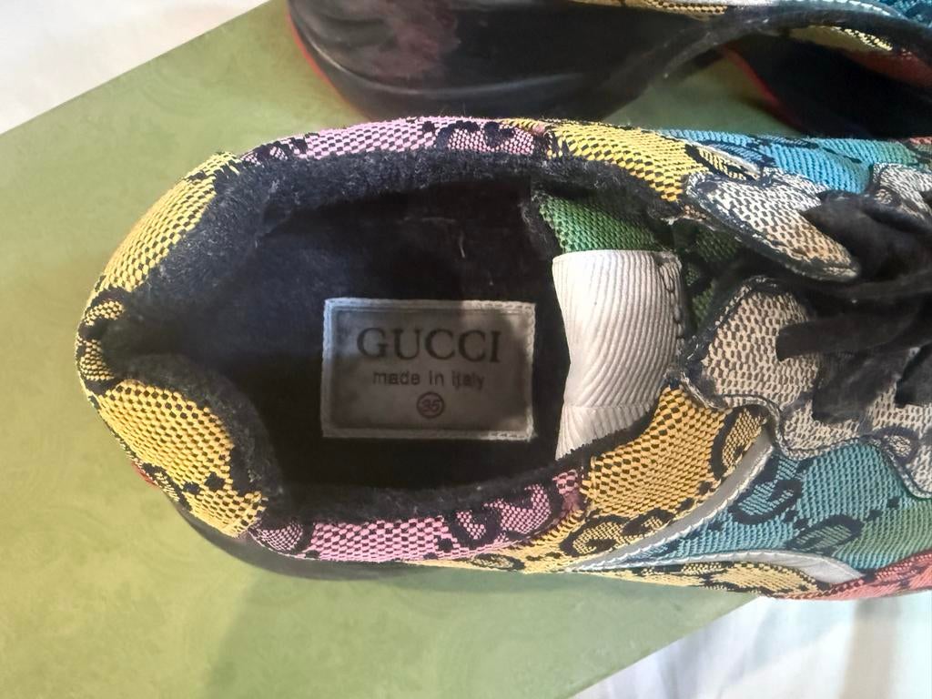 Gucci Rhyton Sneakers - Kleurrijk en Stijlvol, Ophalen of Verzenden, Gedragen, Overige kleuren, Sneakers of Gympen