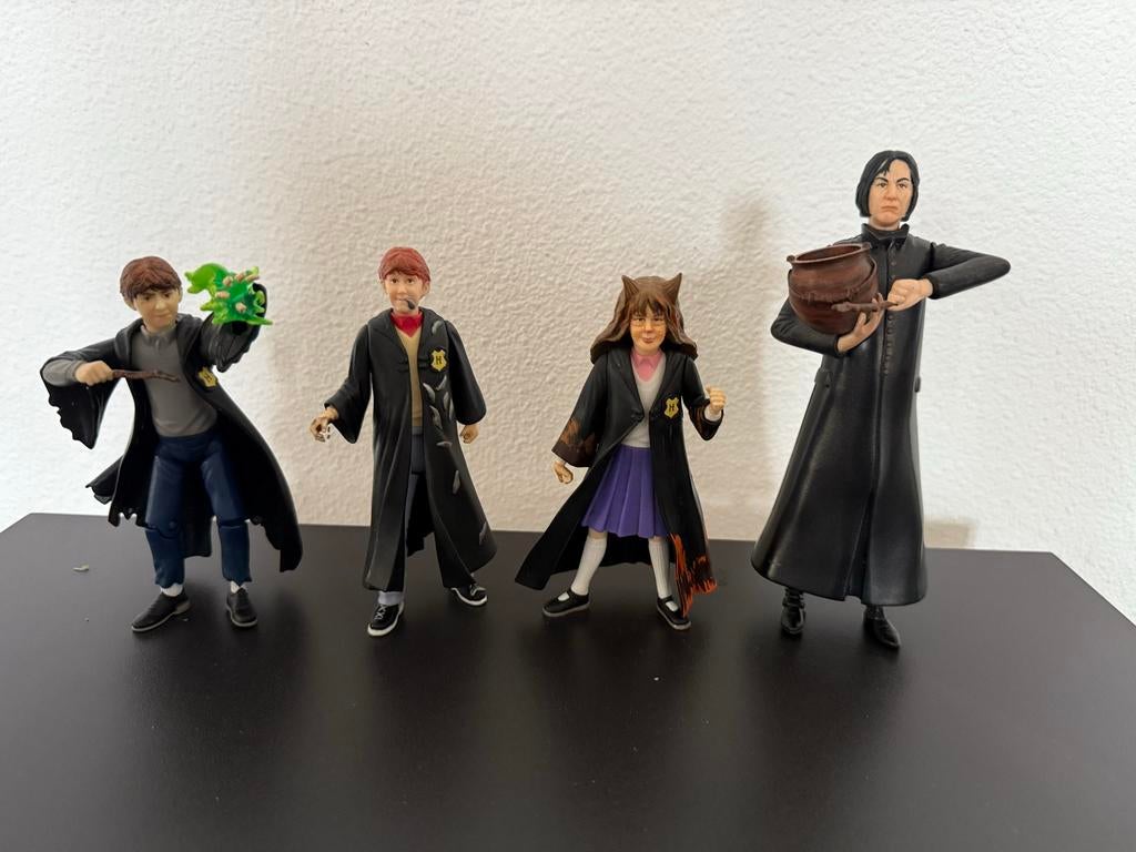 Harry Potter actiefiguren set - Harry, Ron, Hermelien, Sneep, Verzamelen, Harry Potter, Ophalen of Verzenden, Zo goed als nieuw
