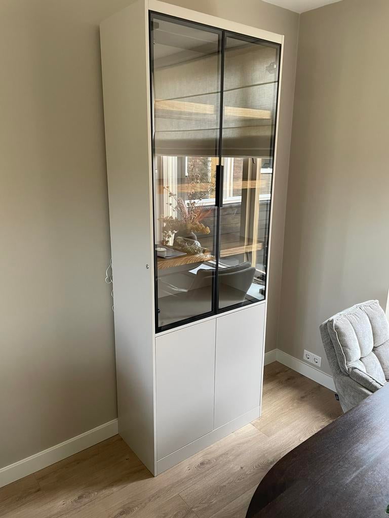 Vitrine kast, Huis en Inrichting, Kasten | Vitrinekasten, Ophalen, Met deur(en), 200 cm of meer, 50 tot 100 cm