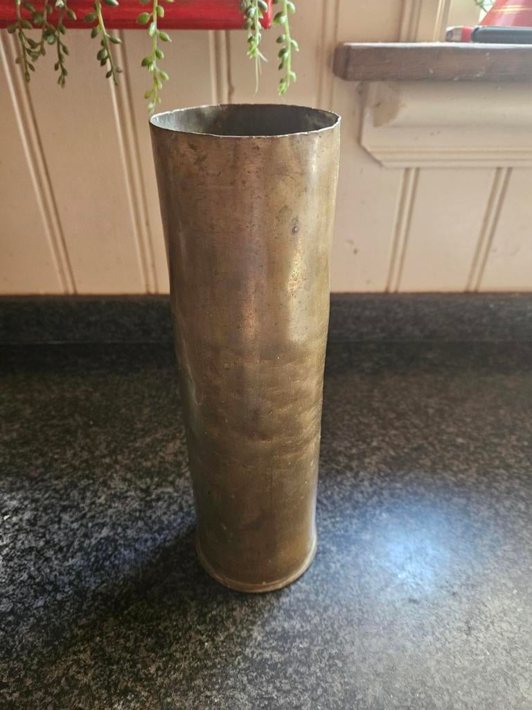 75 MM M5A1 Huls uit 1941 - Militaire Collectie, Verzamelen, Ophalen of Verzenden, Overige soorten, Overige gebieden, Hulzen of Bodemvondsten