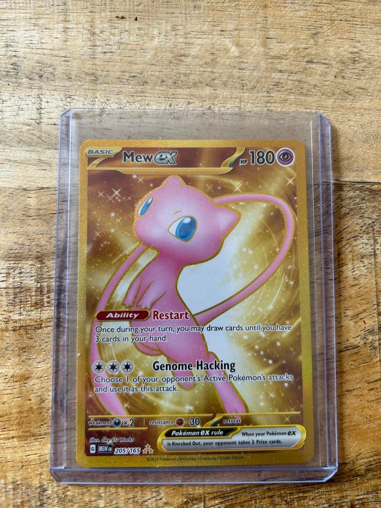 Mew ex Pokémon kaart 205/165 (Obsidian Flames), Ophalen of Verzenden, Zo goed als nieuw, Overige typen