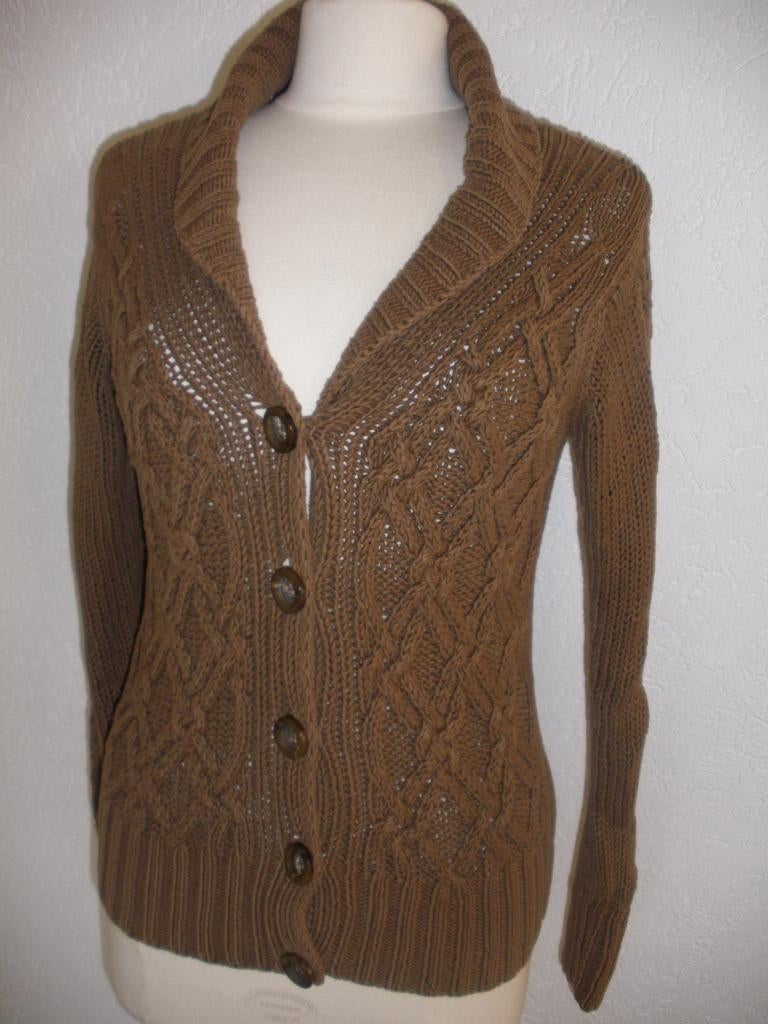 ESPRIT vest bruin kabel maat M, Maat 38/40 (M), Bruin, Ophalen of Verzenden, Zo goed als nieuw