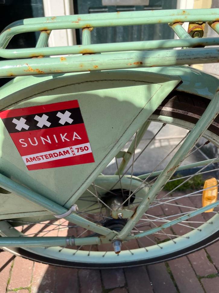 Omafiets kind 8-10 jaar met kratje, Fietsen en Brommers, Fietsen | Kinderfietsjes, Gebruikt, 20 inch of meer, Ophalen