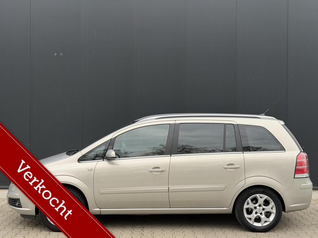 Opel Zafira 1.8 Business Airco Cruise Trekhaak 7 pers Pano, Auto's, Gebruikt, Zwart, 4 cilinders, Met garantie (alle)