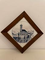 Aardewerk wandtegel | Wijk aan Zee | handgemaakt | 1950-1970, Antiek en Kunst, Ophalen of Verzenden