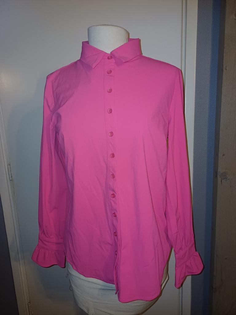 Mi piace travel blouse XL Fuchsia met ruffel manchet, Mi piace, Maat 46/48 (XL) of groter, Nieuw, Ophalen of Verzenden