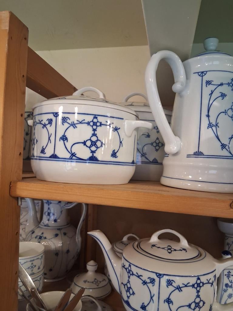 Jager dekschaal  blauw  saks  saksisch blau, Huis en Inrichting, Keuken | Servies, Ophalen of Verzenden, Nieuw, Overige stijlen