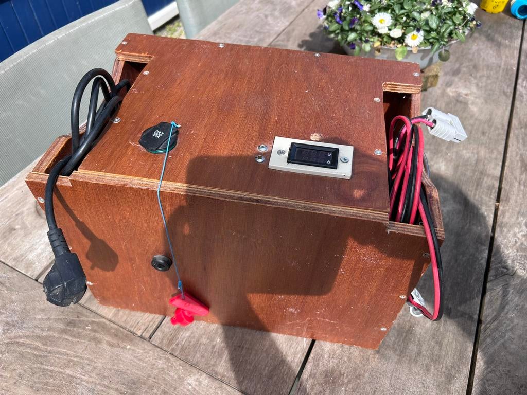 Portable accu. Met lader ingebouwd, Ophalen, Gebruikt