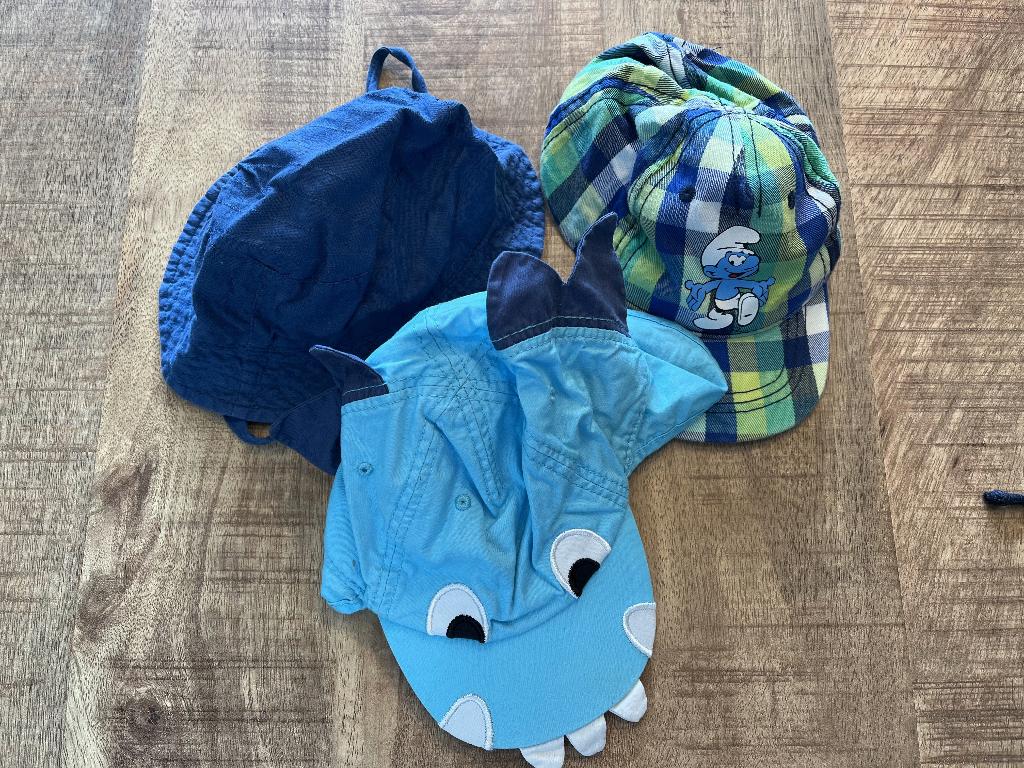 3 stuks zomer petjes voor baby, Kinderen en Baby's, Babykleding | Petten en Hoeden, Ophalen of Verzenden, Zo goed als nieuw, Jongetje of Meisje