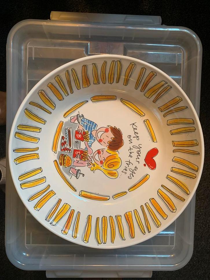 Snackschaal Blond Amsterdam, Huis en Inrichting, Woonaccessoires | Schalen en Manden, Gebruikt, Schaal, Rond, Porselein of Keramiek