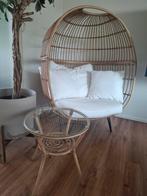 Rotan Egg Chair voor binnen én buiten, Ophalen, Overige kleuren, Stof, Zo goed als nieuw