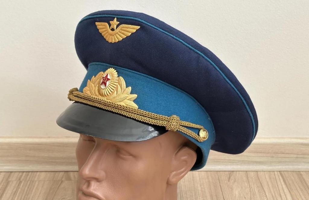 Militaire platte pet luchtmacht officier Sovjet-Unie '70, Ophalen of Verzenden, Luchtmacht, Overige gebieden, Helm of Baret