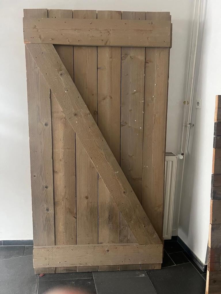 steigerhouten deuren, Doe-het-zelf en Verbouw, Deuren en Horren, Gebruikt, Binnendeur, 200 tot 215 cm, Ophalen