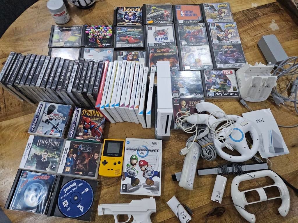 Nintendo wii met spellen, playstation games., Ophalen, Gebruikt