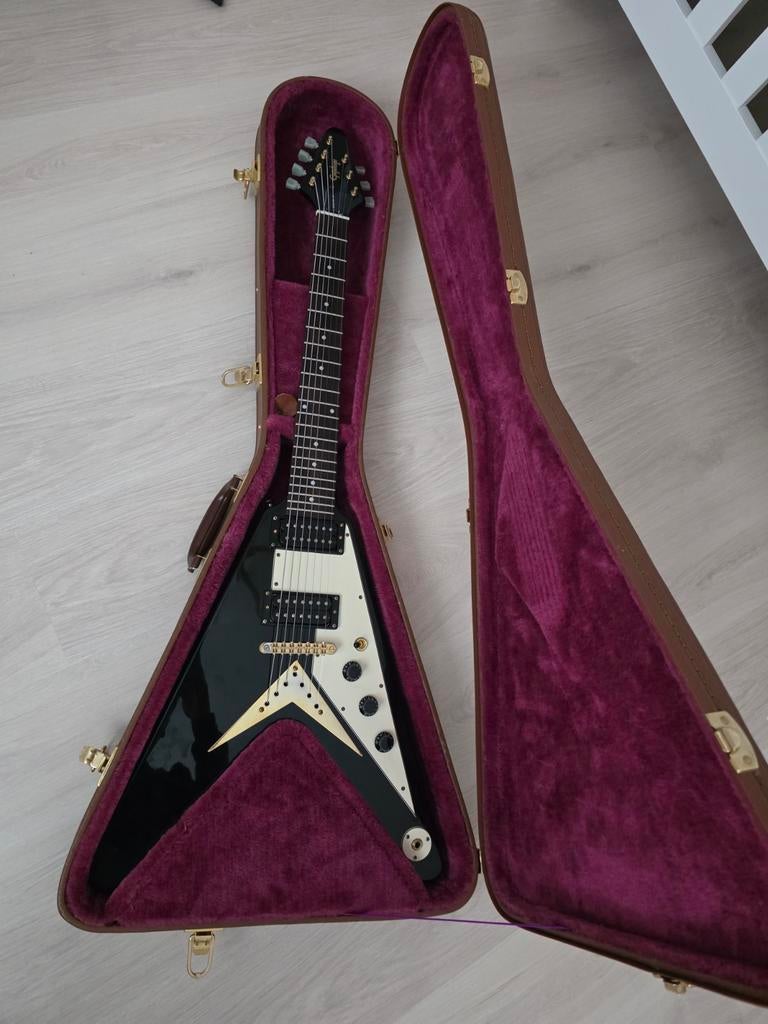 Epiphone Korina Flying V 7-string uit 2000, Muziek en Instrumenten, Ophalen, Gebruikt, Solid body, Epiphone
