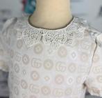 Gucci GG ivory cotton jurk met lace kraagje maat 6, Meisje, Gucci EU, Zo goed als nieuw, Jurk of Rok