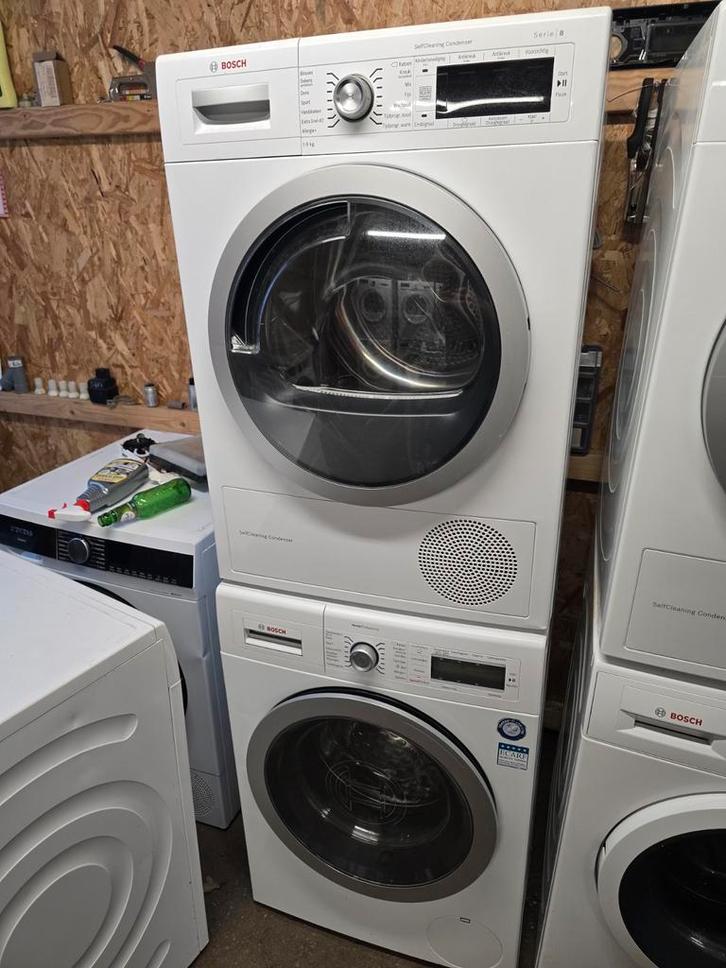 Bosch wasmachine en warmtepomp droger  8serie 9kg, Witgoed en Apparatuur, Wasmachines, 8 tot 10 kg, Minder dan 85 cm, 1600 toeren of meer