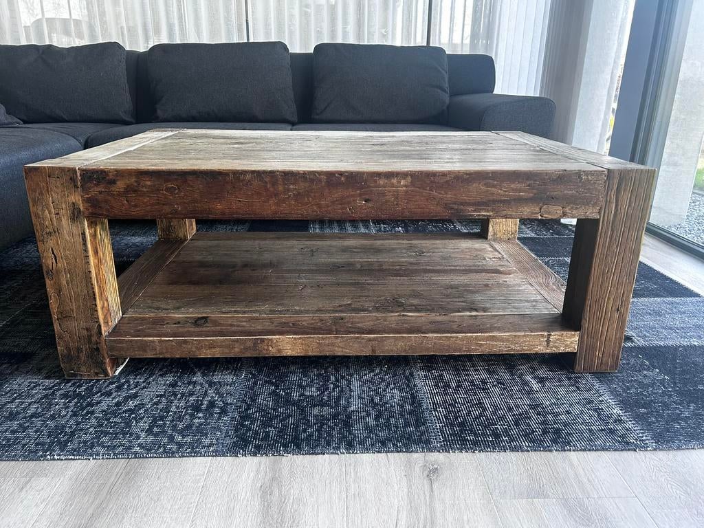 Houten salontafel 120 x 80, Huis en Inrichting, Ophalen, Gebruikt, 100 tot 150 cm, 50 tot 100 cm