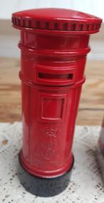 Ijzeren rode Londense brievenbus spaarpot, Verzamelen, Spaarpotten, Gebruikt, -, -, Ophalen of Verzenden