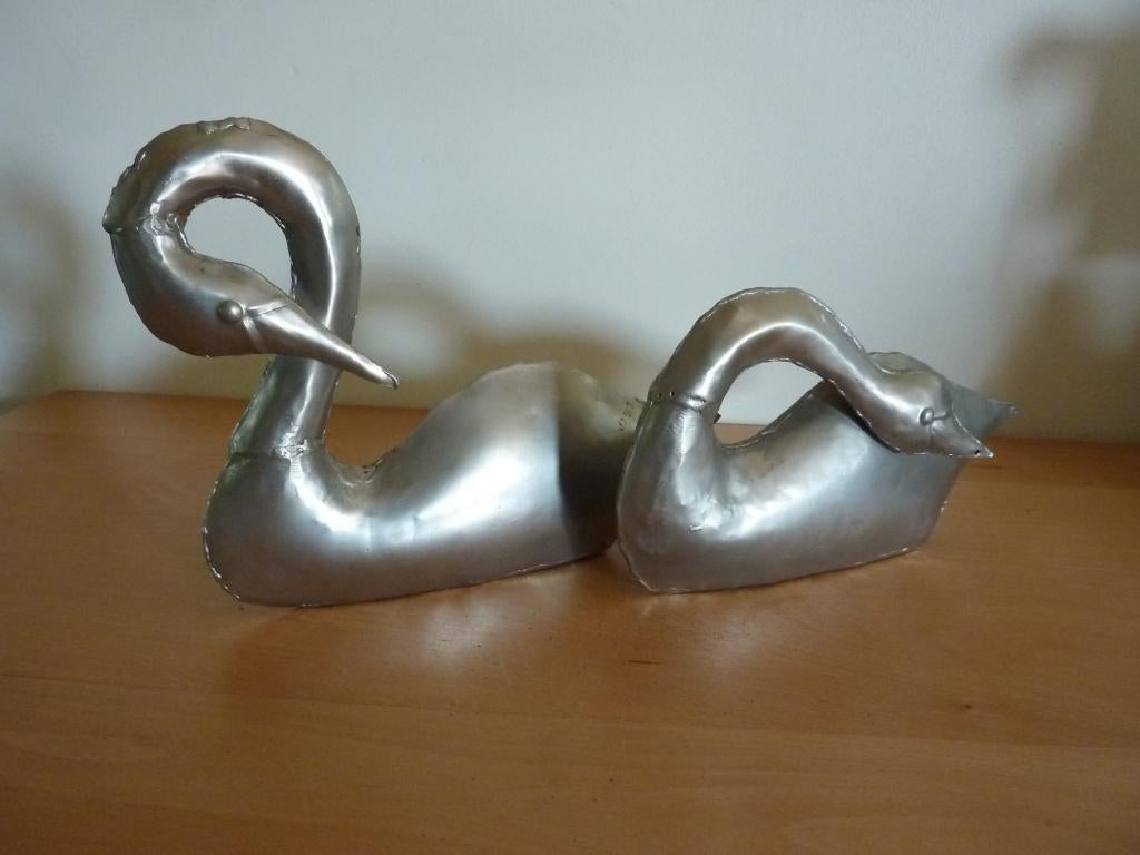 Heel mooie Zwanen metaal decoratie., Ophalen of Verzenden, Zo goed als nieuw, Metaal, Industrieel