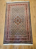 Handgeknoopt perzisch tapijt moud met zijde 124x80, Info@SlatsAntiek.nl, Crème, 100 tot 150 cm, Perzisch