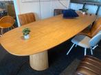 Tafel eiken 300x100 deens ovaal half ronde poten, Ophalen, 100 tot 150 cm, Eikenhout, Ovaal