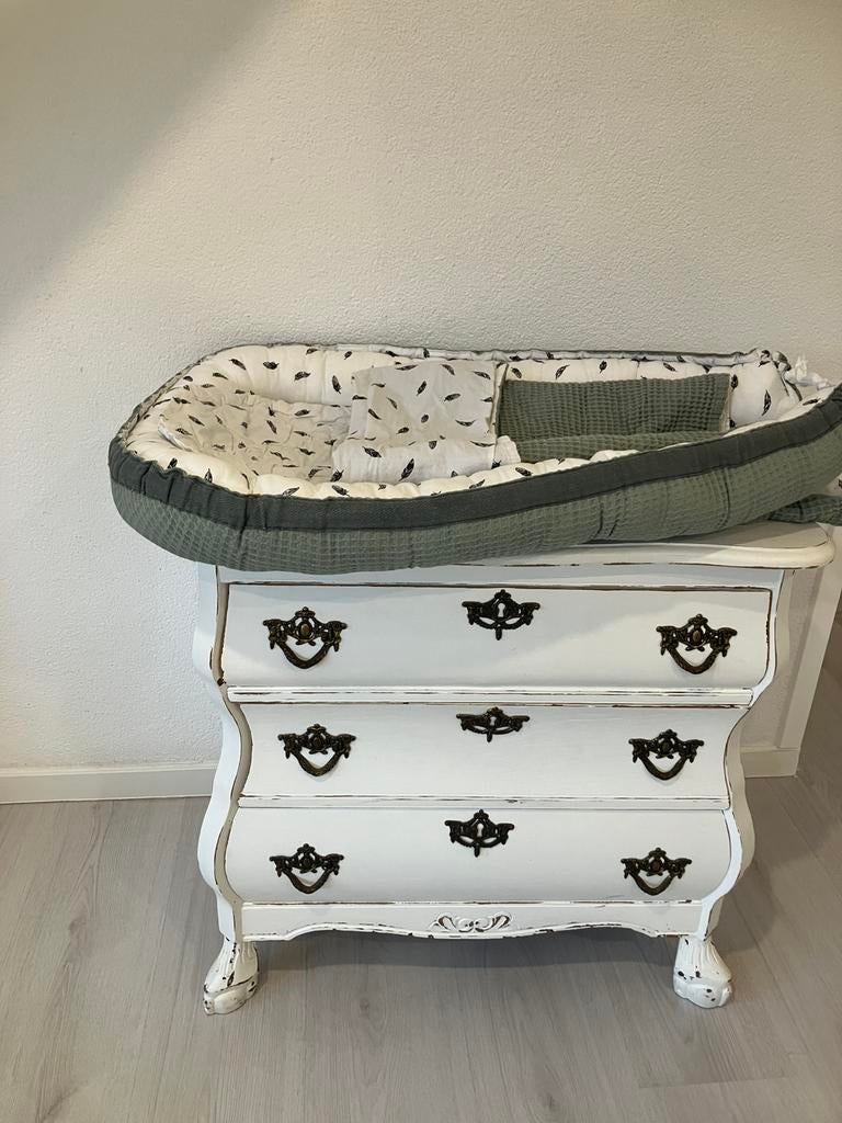 Baby nestje - wafelstof, Ophalen of Verzenden, Gebruikt, Aankleedkussen