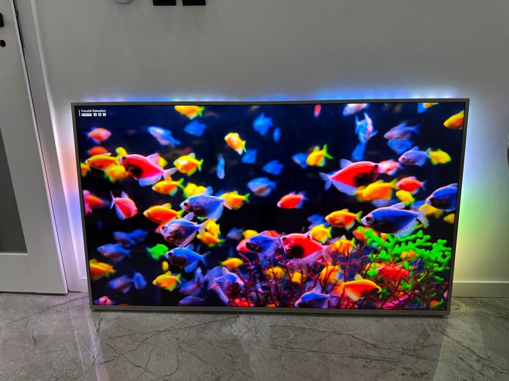 Philips 65 inch qled 4k ambient, Audio, Tv en Foto, Televisies, Ophalen, Philips, Zo goed als nieuw, 100 cm of meer