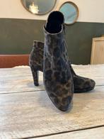 Gabor enkellaarsjes met hak en luipaardprint maat 40, Ophalen of Verzenden, Zo goed als nieuw, Bruin, Lage of Enkellaarzen