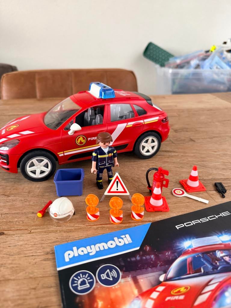 Playmobil Porsche Macan Brandweerwagen 70277, Ophalen of Verzenden, Zo goed als nieuw, Complete set