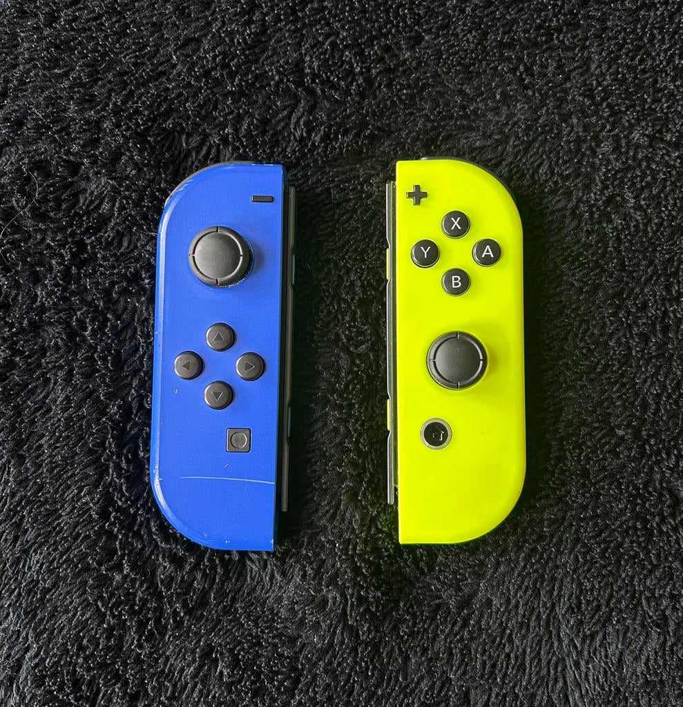 Nintendo Switch Joycon Set - Neon Geel Blauw, Overige genres, Ophalen of Verzenden, Zo goed als nieuw, 3 spelers of meer