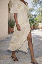 Zara Jurk - Maat S - Beige met bloemen, Ophalen of Verzenden, Zo goed als nieuw, Maat 38/40 (M), Beige